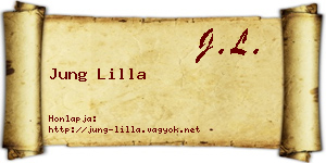 Jung Lilla névjegykártya